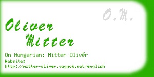 oliver mitter business card